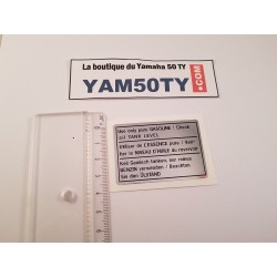 Tank sticker Yamaha 50 TY